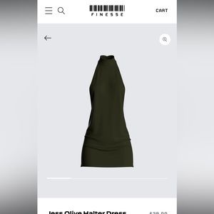 Olive green halter dress